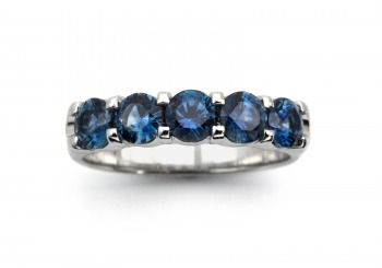 White Gold & Yogo Sapphire Ring