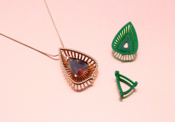 Rose Gold Sun Stone Pendant