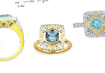 Montana Sapphire and Diamond Ring
