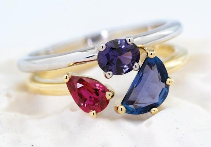 Three Stone Ring Set