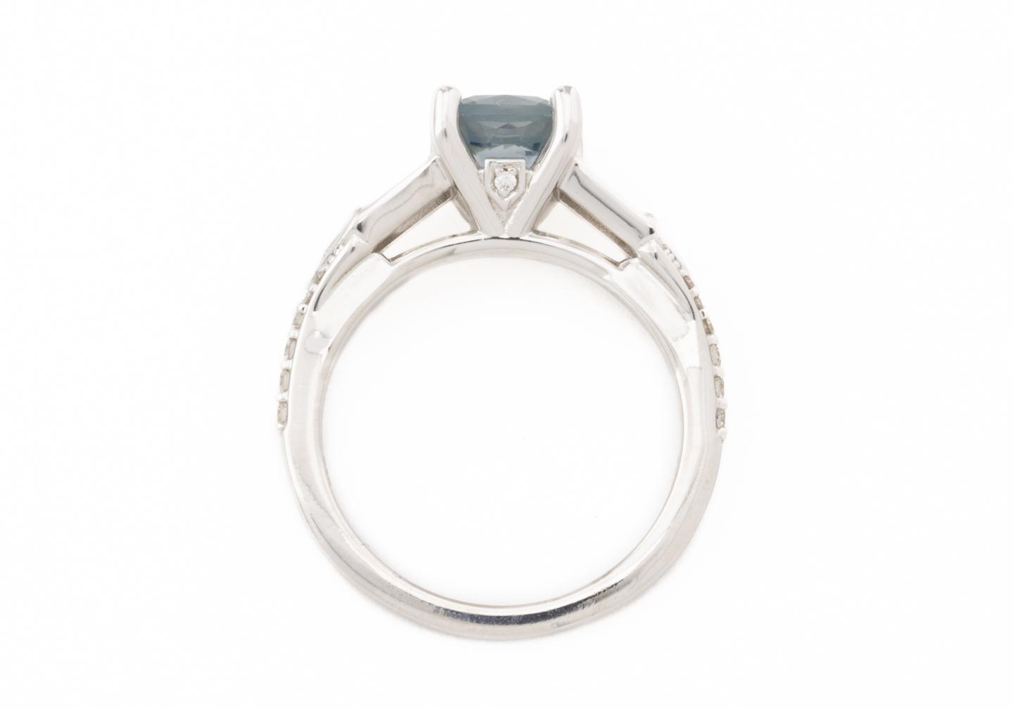 14K Montana Sapphire Engagement Ring