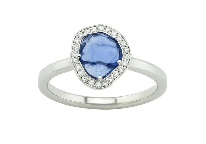 Aurum 14K Tumbled Yogo Halo Ring