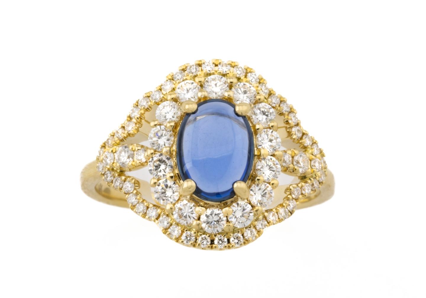 14k Yogo Sapphire ring