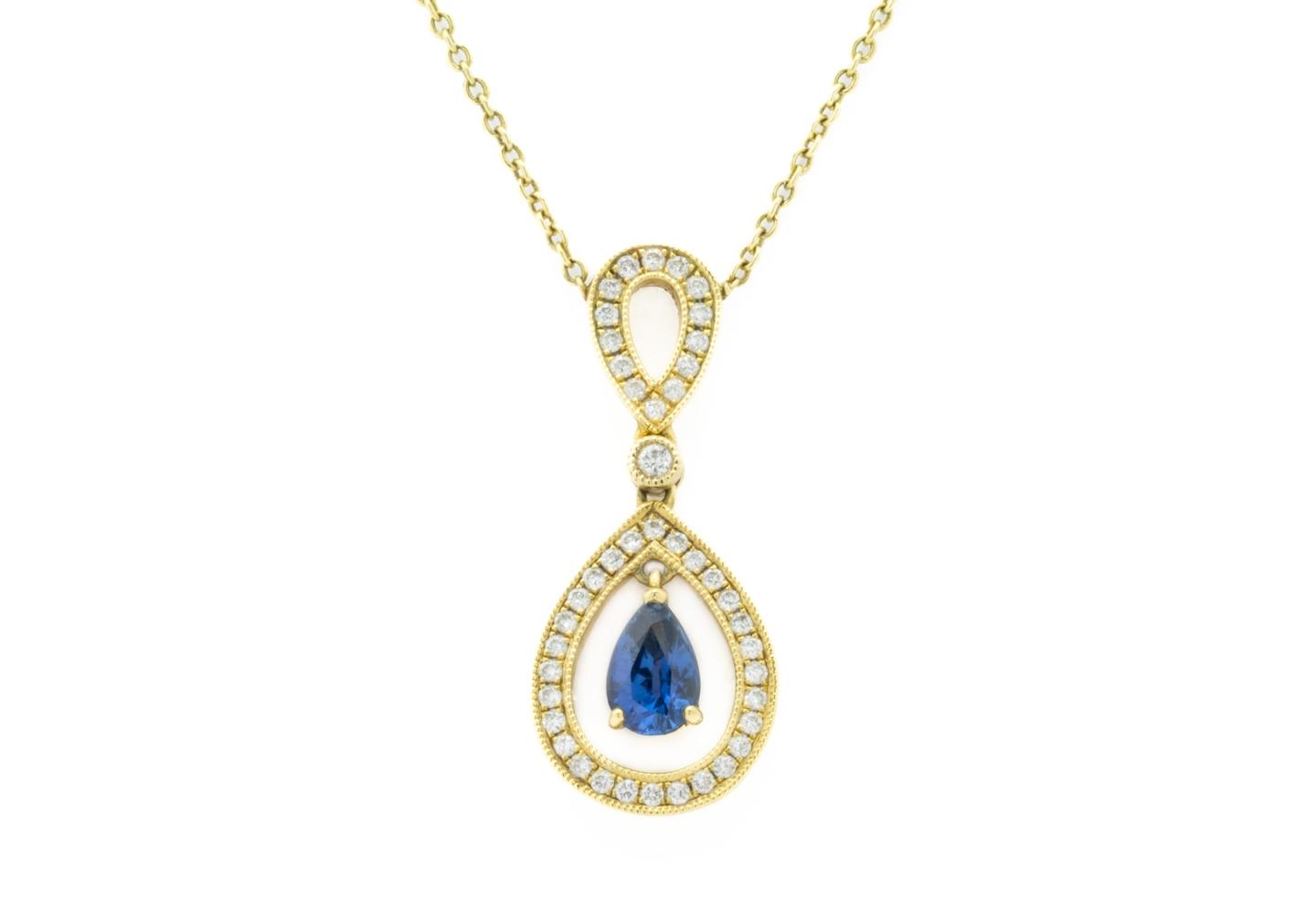 14K Yogo & Diamond Pendant