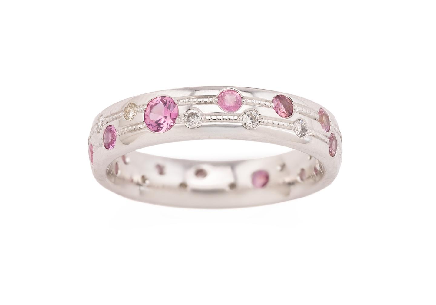 14K Montana Sapphire & Diamond Sabrina Ring